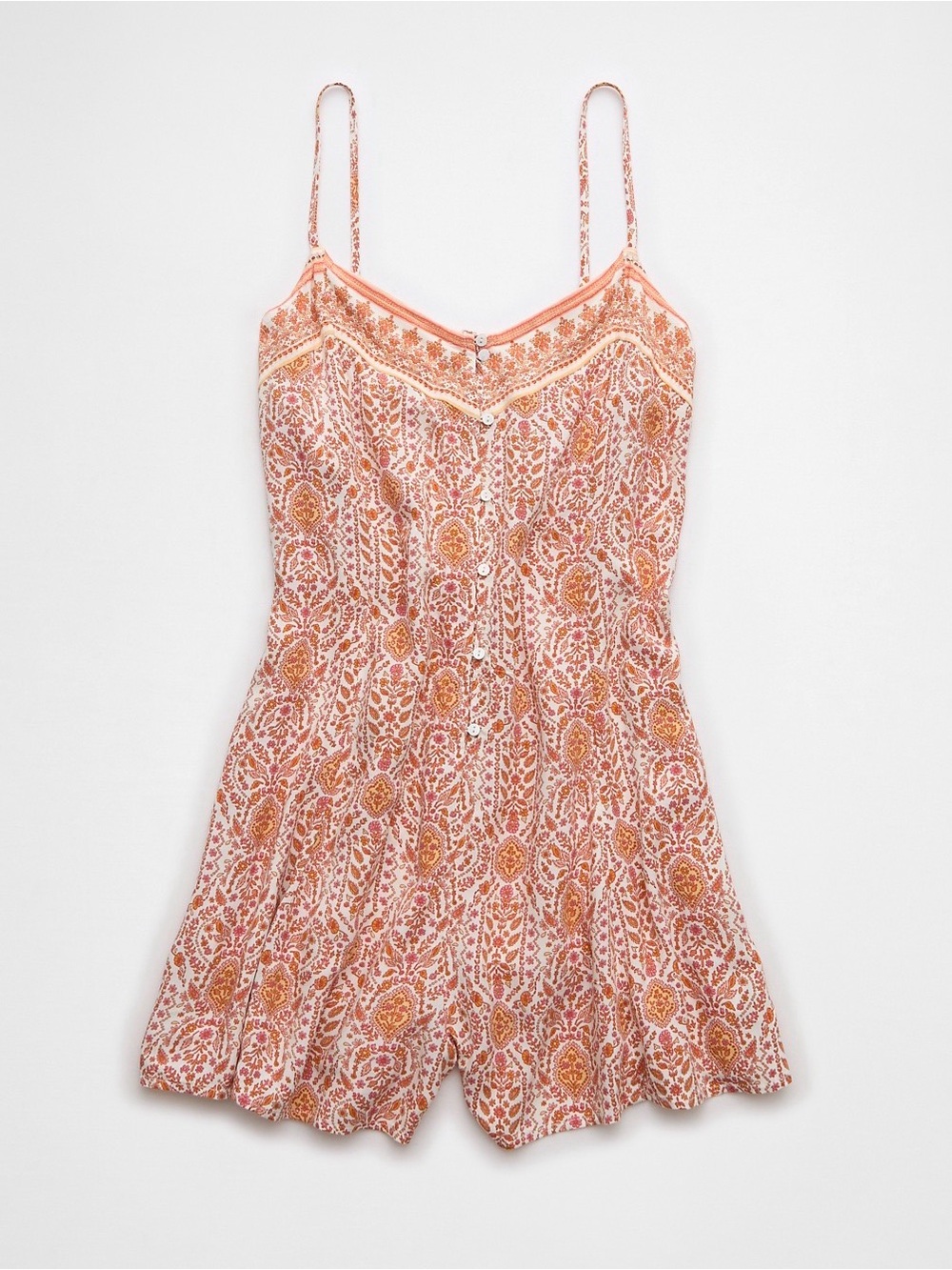 NWT American Eagle - Peach Paisley Romper